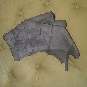 Rialto Gray Open toed booties size 6M ladies.